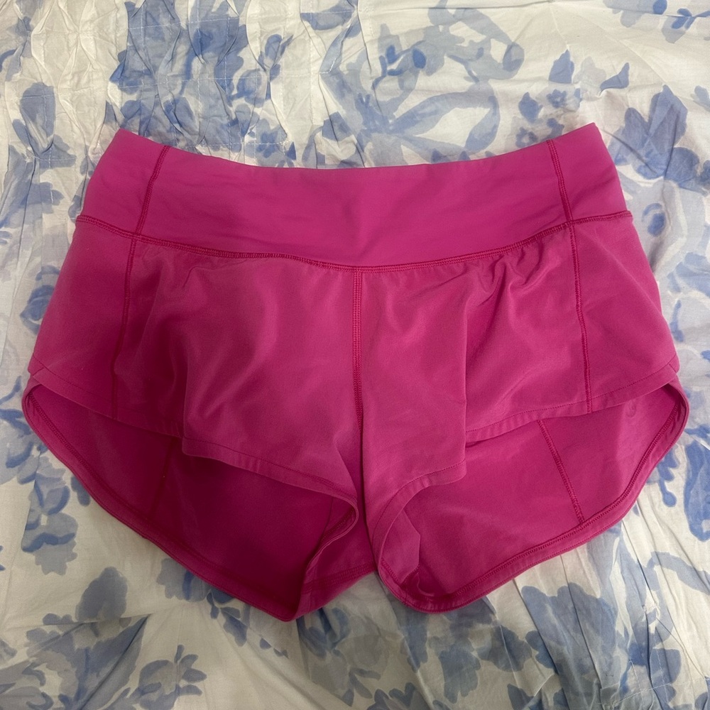 Lululemon Pink Speed Up Shorts 2.5” Size 4